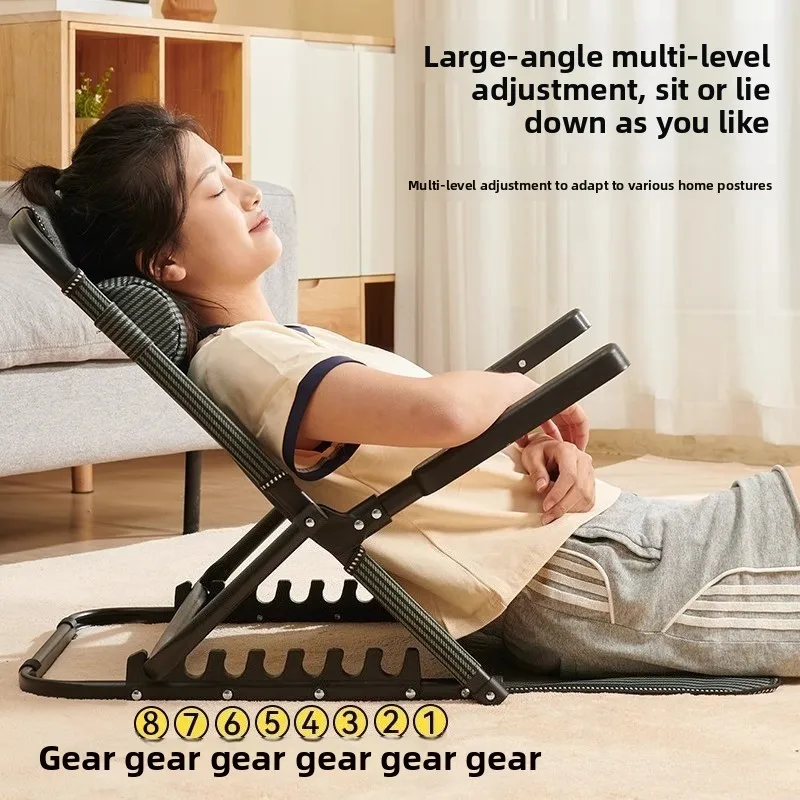 Legless Tatami Lazy Chair Portable Waist Support Recliner Indoor Leisure Seat for Dormitory Elderly Gaming Rest