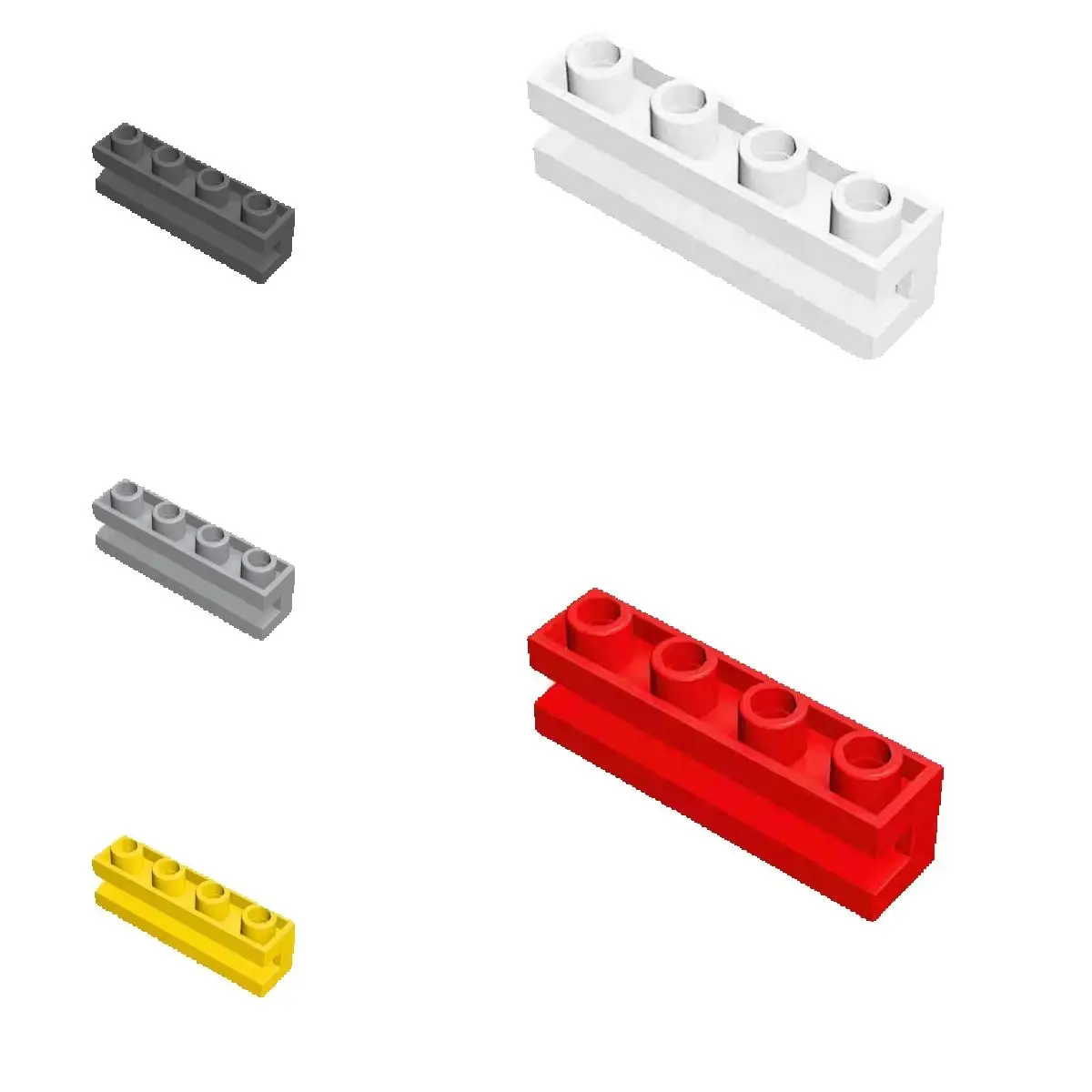 100pcs 2653 Modified 1x4 With Channel High-Tech Wall Bricks Educational Idea Building Blocks Toys Children Birthday Kid Gift