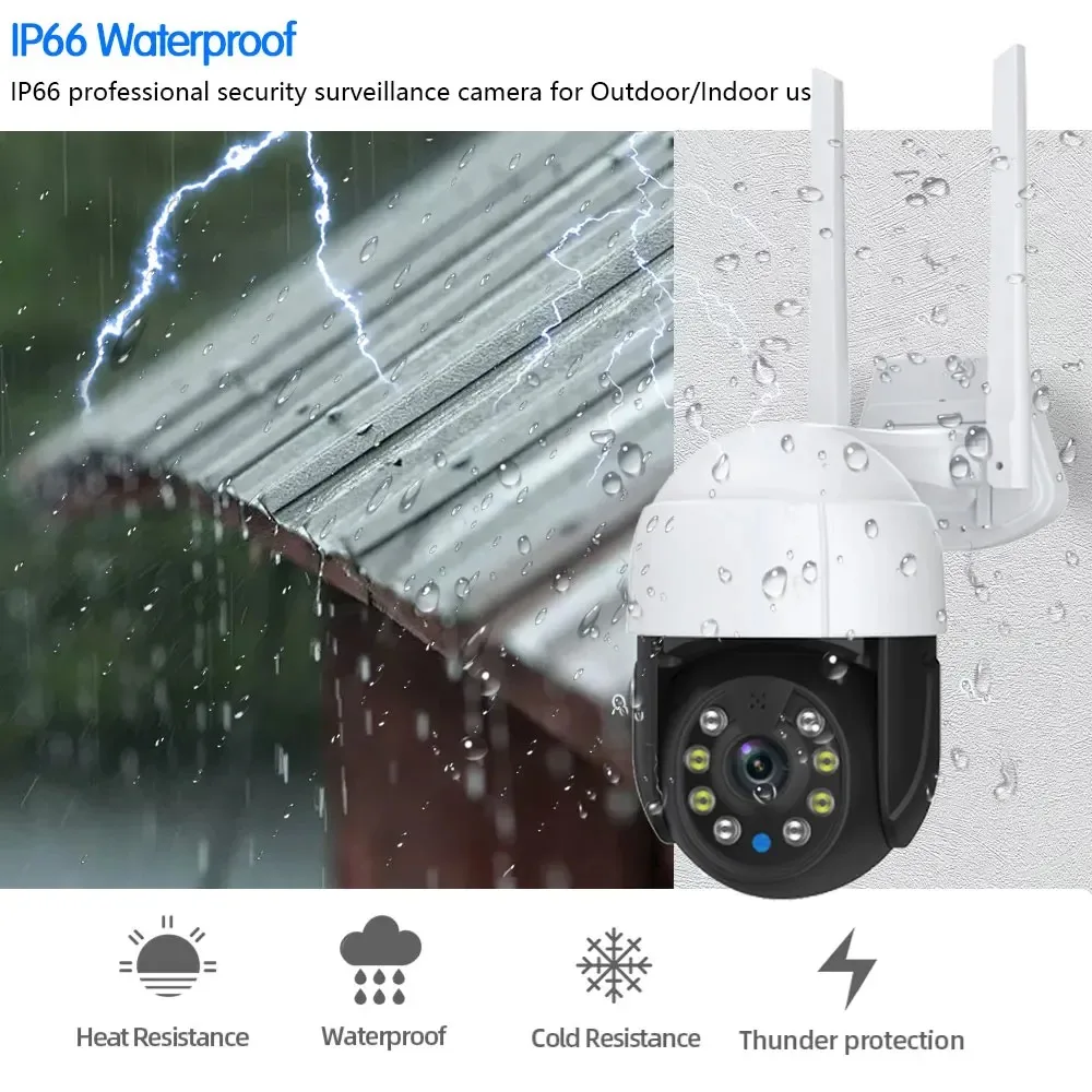 5MP HD Wifi IP Camera Tuya Auto Tracking TUYA Smart Home Monitor Wireless Security Camera Street PTZ Day and Night Full Colorful