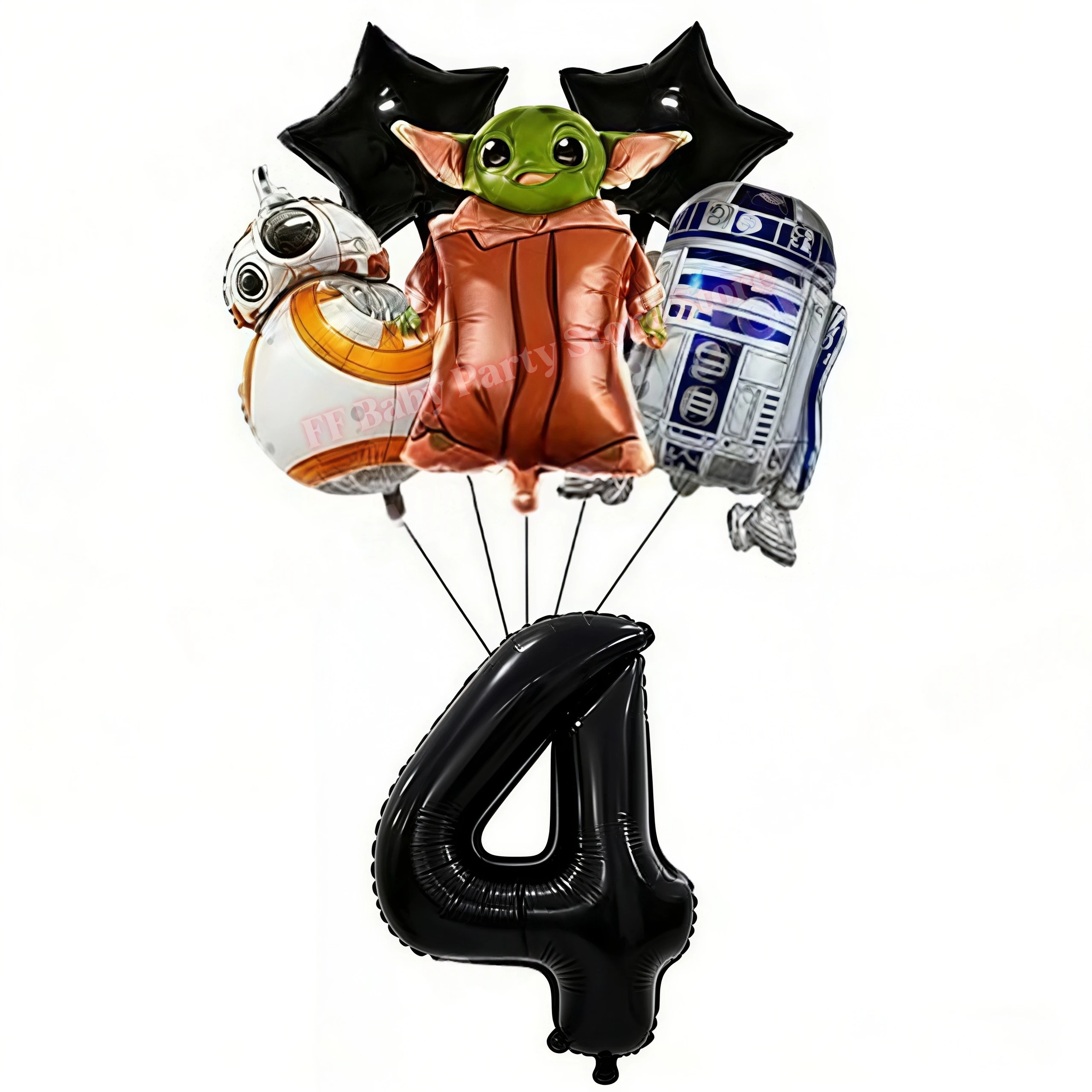 Star Wars Geburtstagsparty-Dekorationen Roboter-Tasse Teller Servietten Ballon Tischdecke für Jungen-Partys Baby-Shower-Zubehör Geschenk – Detail 39