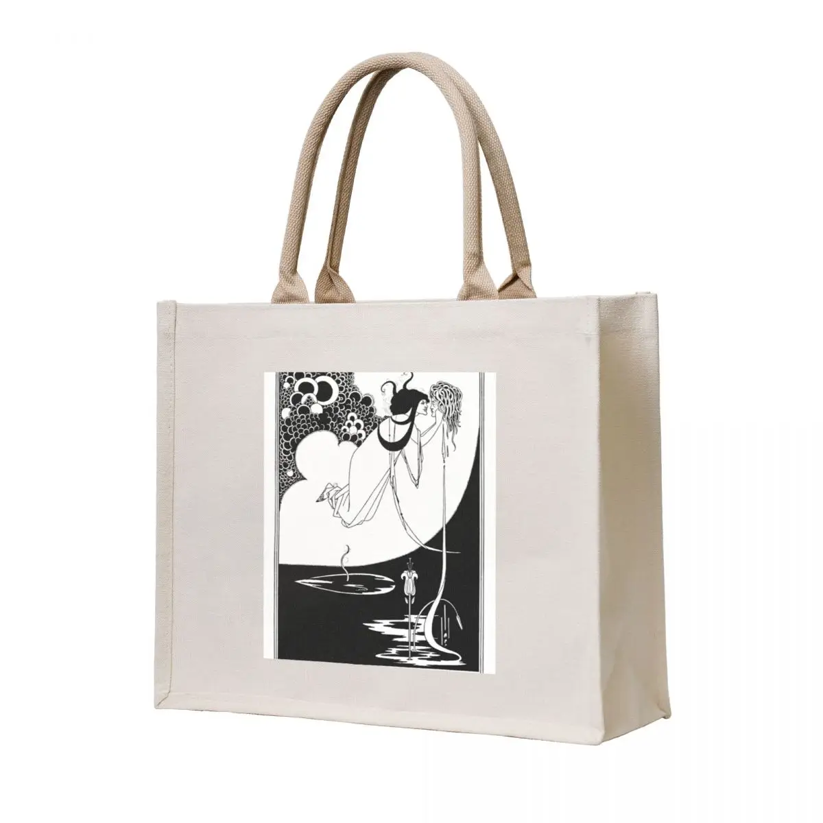 

High Res Aubrey Beardsley The Climax 1893 on White Tote Bag Large bags for women the tote bag free delivery bags