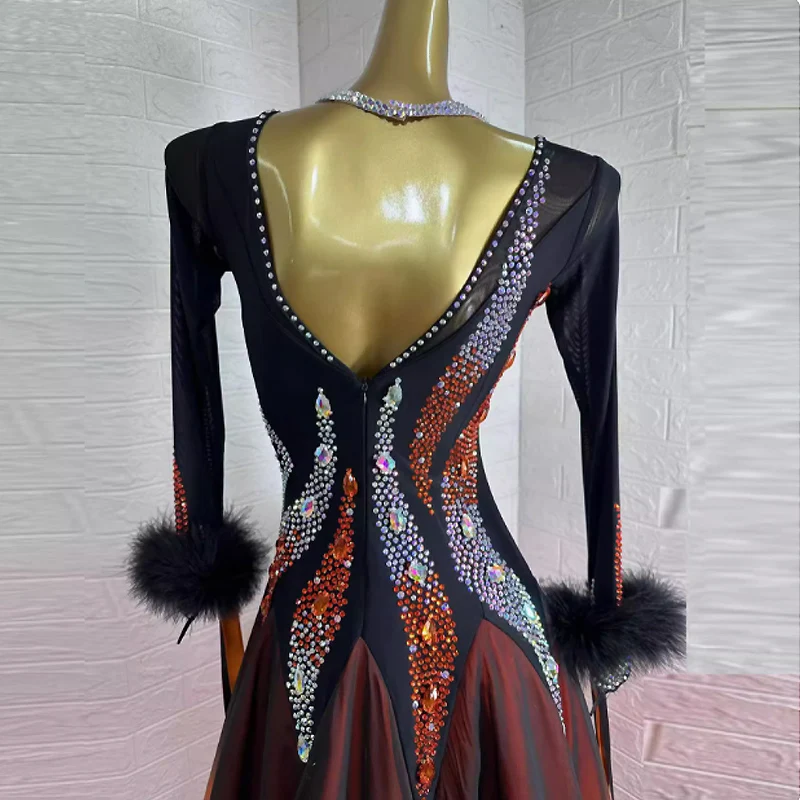 Waltz Dancing Dress Women Ballroom Competition Costumes Female Modern Dance Performance Waltz Tango Ballroom Dance Dress