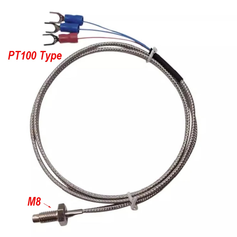 1PC K/E/J-type PT100 Type M8*1.25 Screw Thermocouple WRNT-02 Probe Temperature Sensor For Industrial Temperature Controller