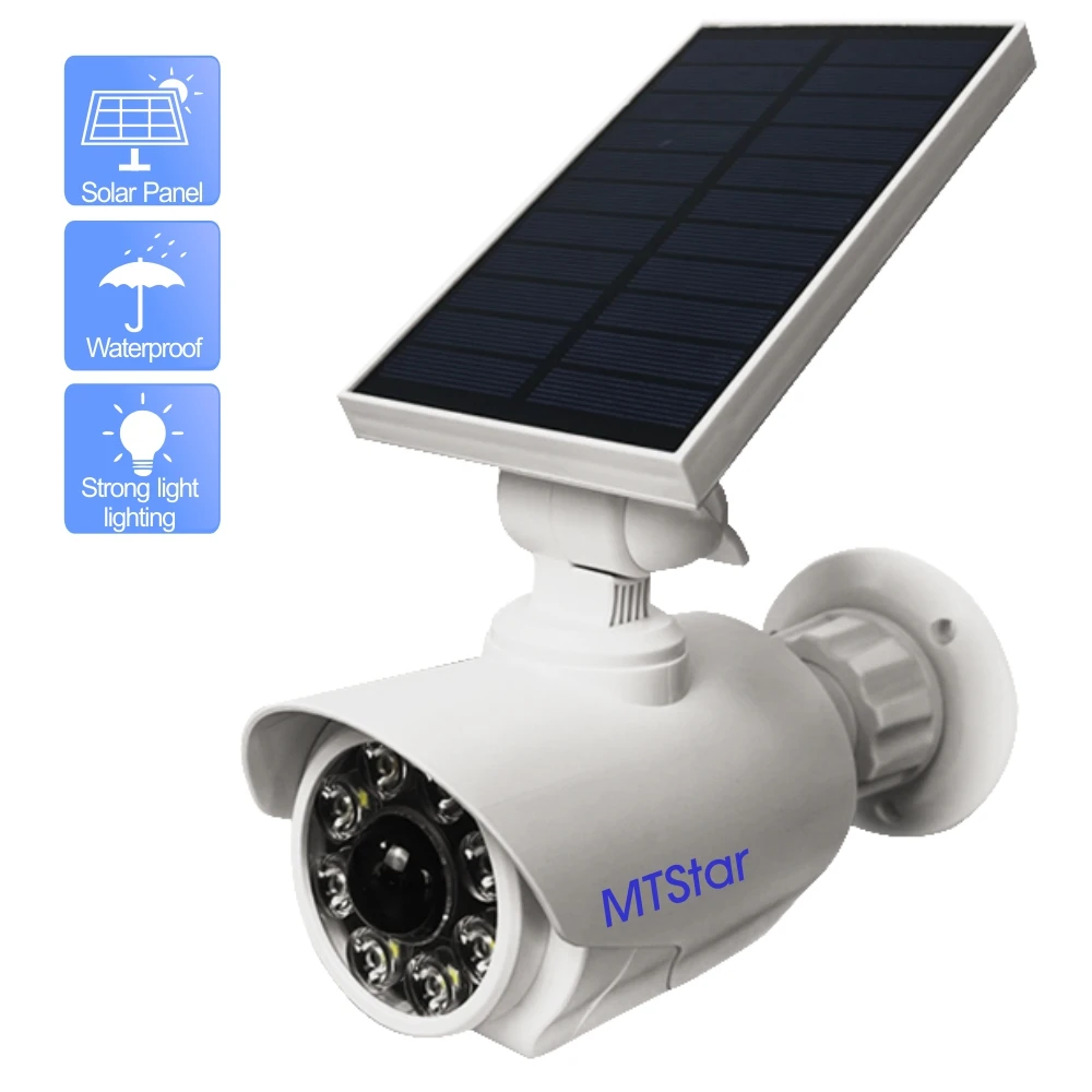 MTStar Solar Panel Bullet Camera Outdoor Waterproof Strong Light Lighting Human Body induction Surveillance Security System