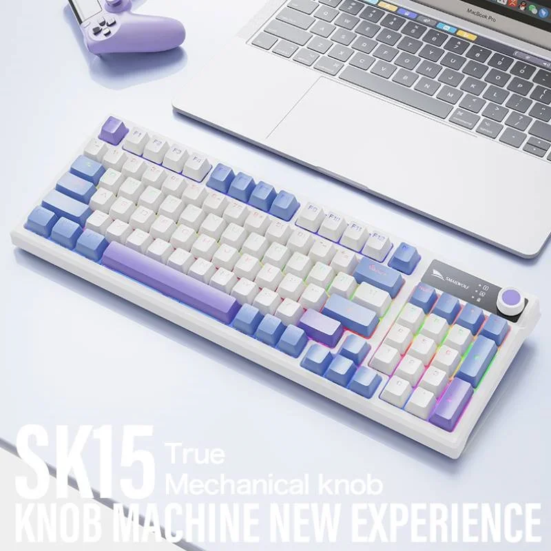 Smailwolf SK15 Mechanical Keyboard,Full Key Hot Swap,lighting Effects,95 Key,Gasket Muffler Structure,Laptops