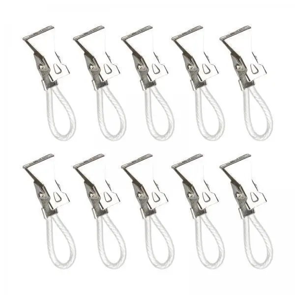 3x 10 Pieces Towels Clips Iron Hook Pegs Hanging Towel Hangers Metal Cloth Holders Secure Spring Clip Suitable for Kitchen RV