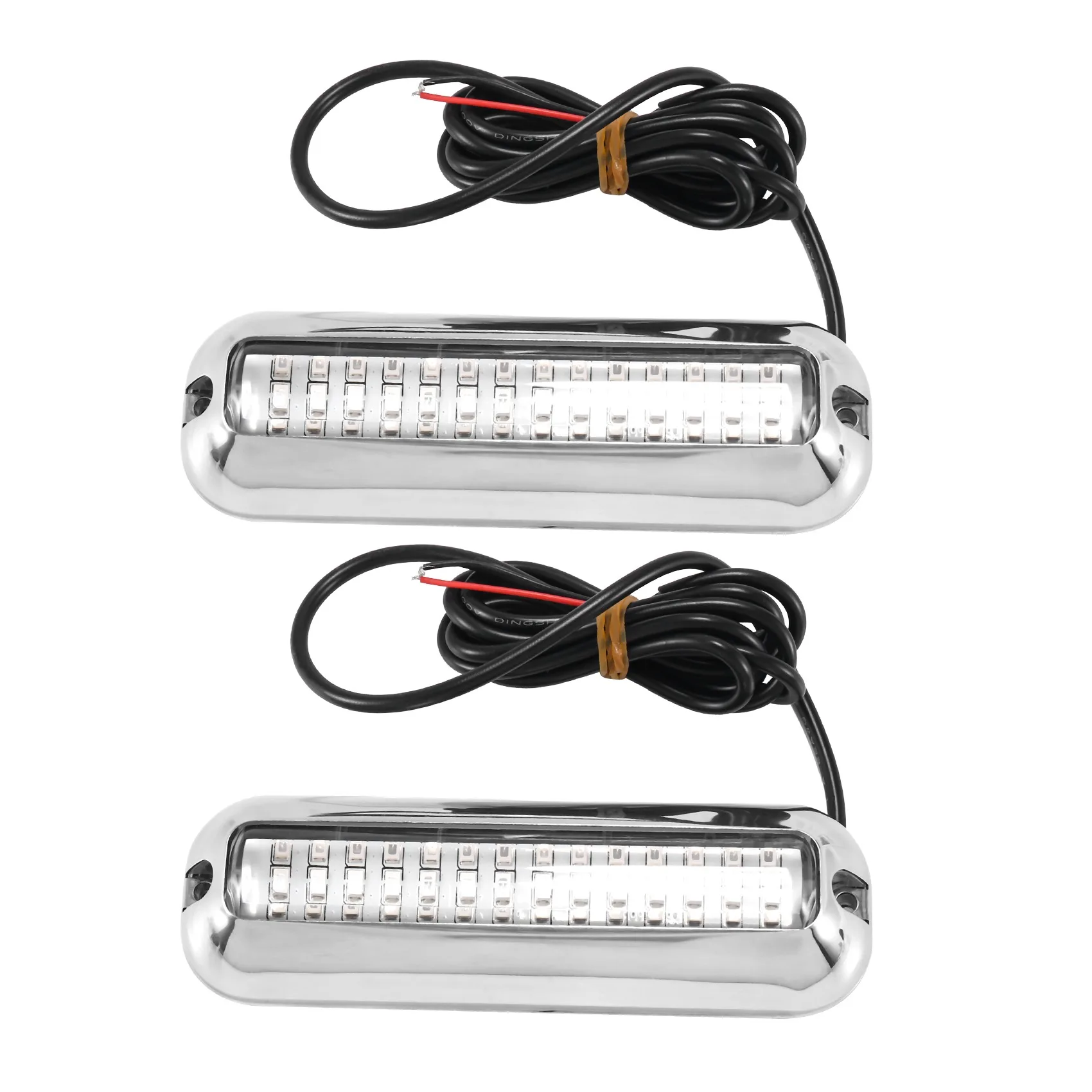 2Pcs 42LED Boat Drain Light Boat Transom Light Blue Underwater Pontoon Marine