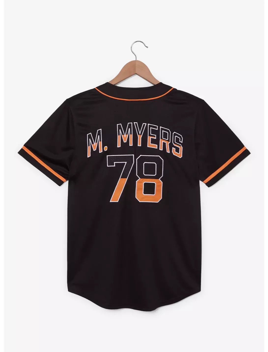 2026 Mens Womens Halloween Haddonfield Michael Myers Baseball Jersey, Black & Orange Casual Clothing for Street Wear