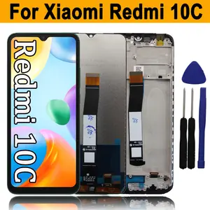 Bilashmart 6.71 10C Screen Xiaomi Redmi 10c LCD Display Touch Screen Digitizer Assembly with Frame Redmi 10c LCD Replacement Parts