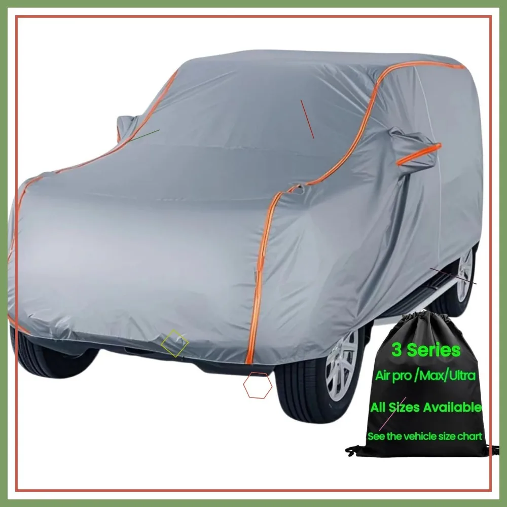

Waterproof All-Weather SUV Car Cover, Universal Fit 182" to 191", Sun UV Rain Protection with Zipper Cotton