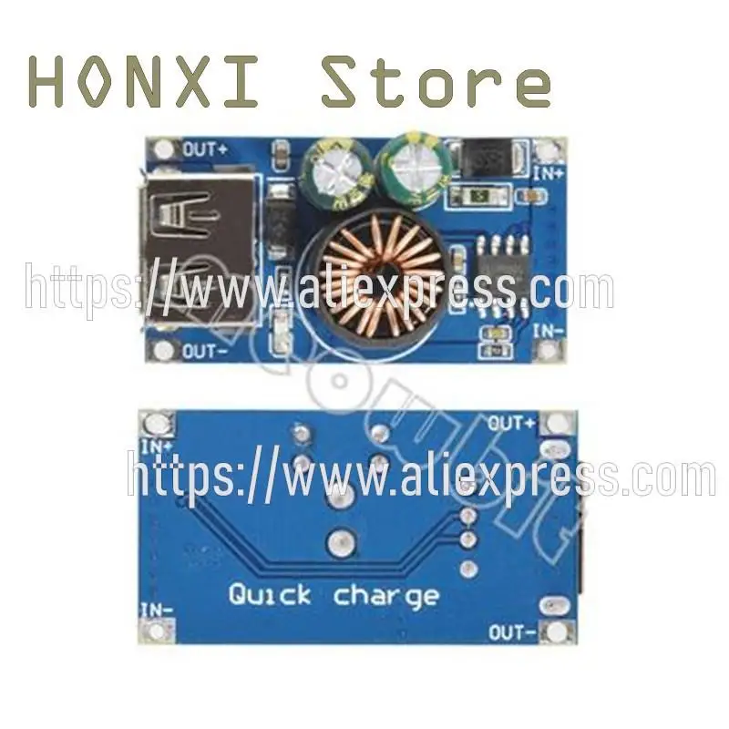 1PCS Mini USB step-down module 12V 24V turn 5V dc QC3.0 quick charge automatic regulating cell phone charge