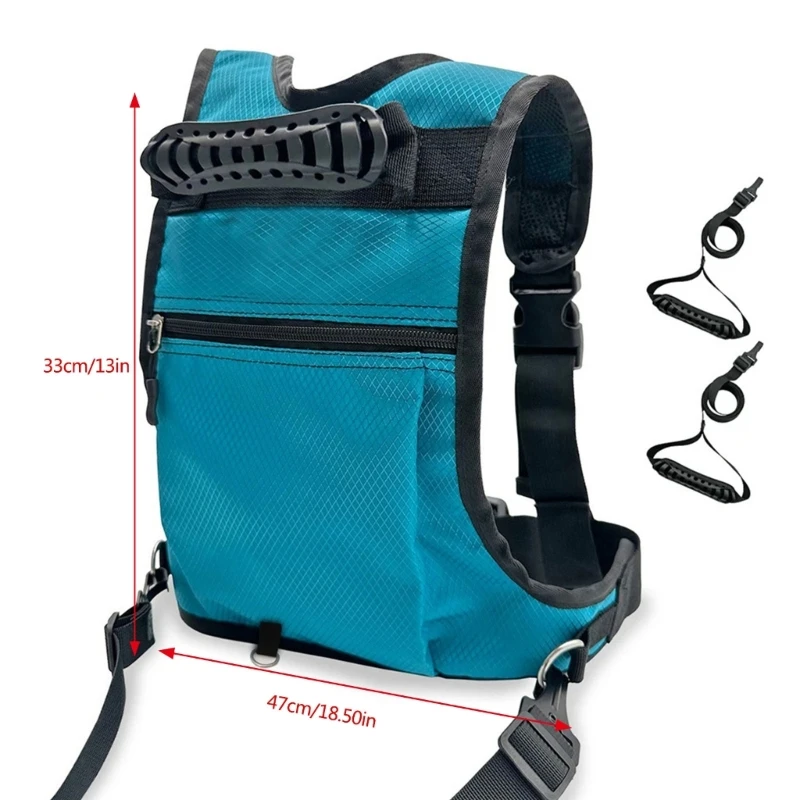 Arnês esqui YD61 para crianças, arnês snowboard com mochila assentos ajustáveis, arnês treinamento snowboard