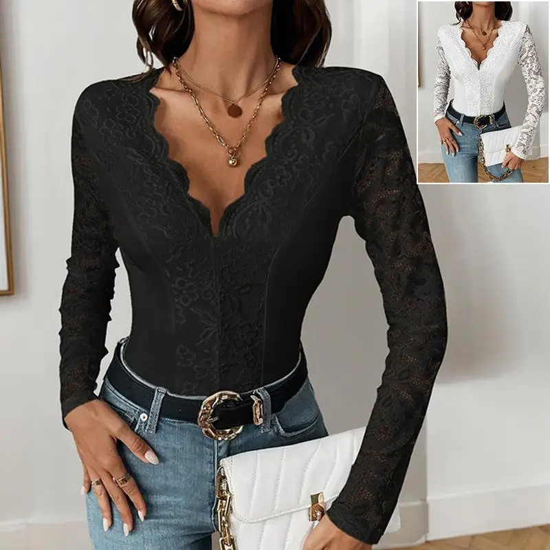 

Костюм женский с кружевными вставками и воротником-стойкой, с высокой талией, укороченные брюки, тонкий, осенняя коллекция, модный женский костюм