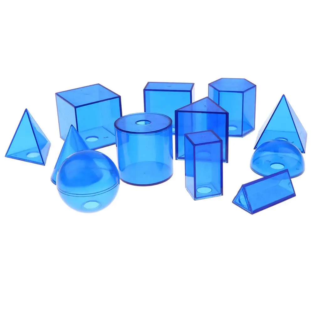 Geometric Shapes Preschool Learning Toys | 12PCS 3D Geometric Solids Math