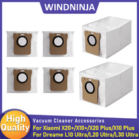 Fabric Disposable Dust Bags For Xiaomi X20+ X10+ X20 Plus X10 Plus For Dreame L10 Ultra L20 Ultra L30 Ultra Vacuum Non-woven