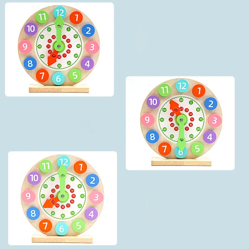 Montessori Baby 3D orologio in legno giocattoli per bambini da 1 a 6 anni bambini in età prescolare tempo cognizione del colore giochi di apprendimento giocattolo educativo