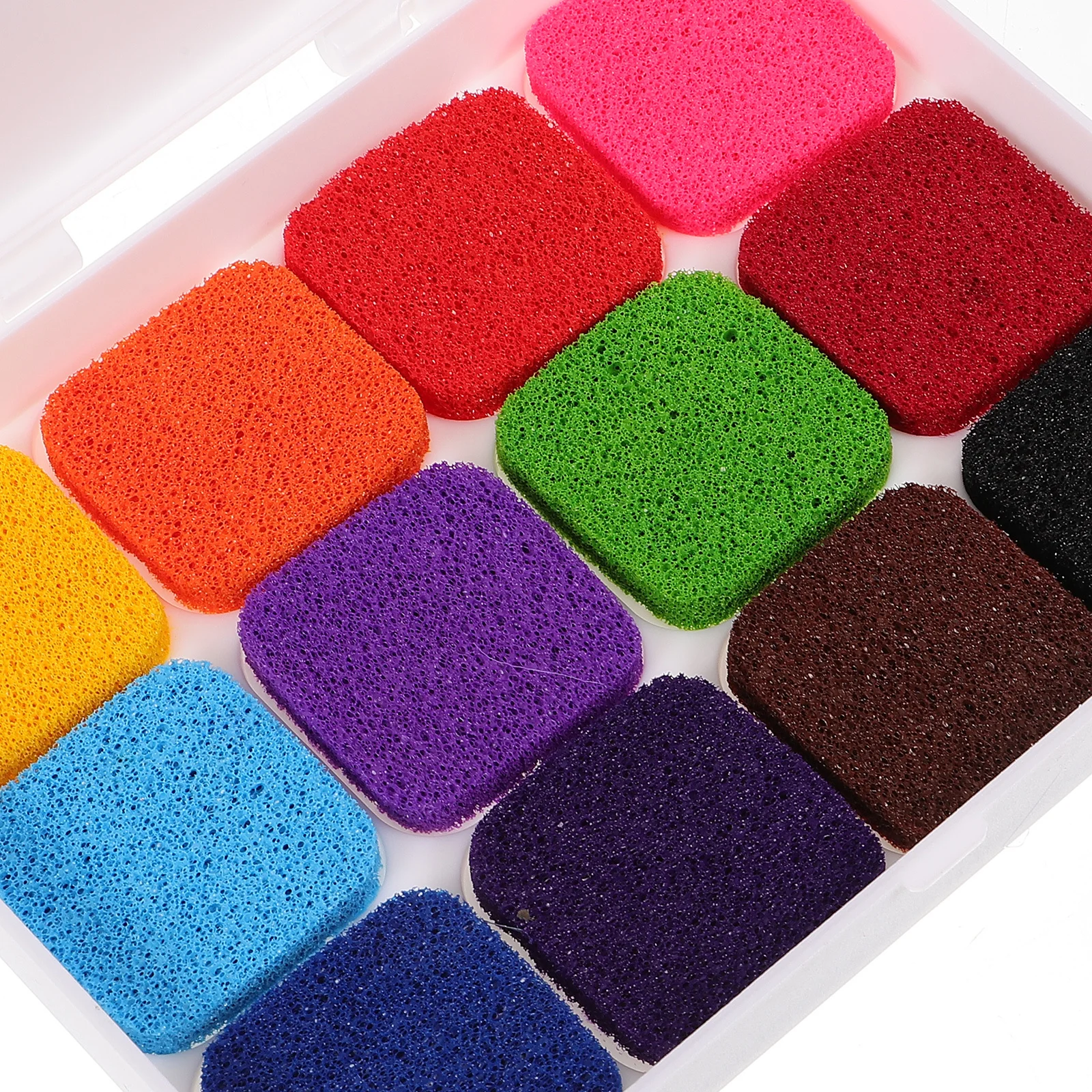 1 set di inchiostro colorato per dita lavabile per la pittura fai da te timbro pad unisex arte artigianale forniture arcobaleno pigmento pad asilo
