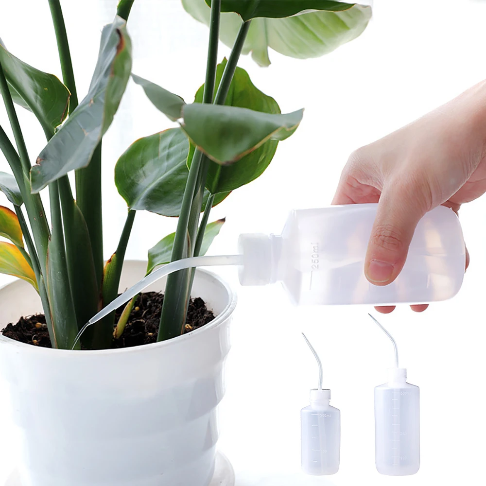 250ml/500ml Watering Can Squeeze Bottle with Long Nozzle Succulents Plant Flower Water Beak Pouring Kettle Gardening Tool