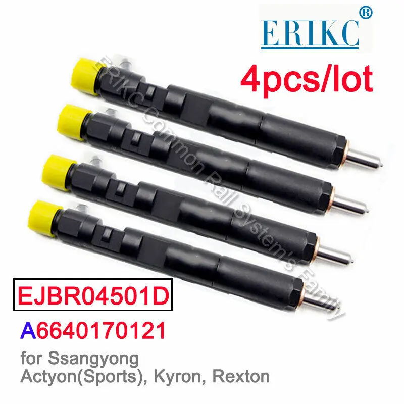 

4PCS Diesel Fuel Injection EJBR04501D A6640170121 for DELPHI SSANGYONG ACTYON