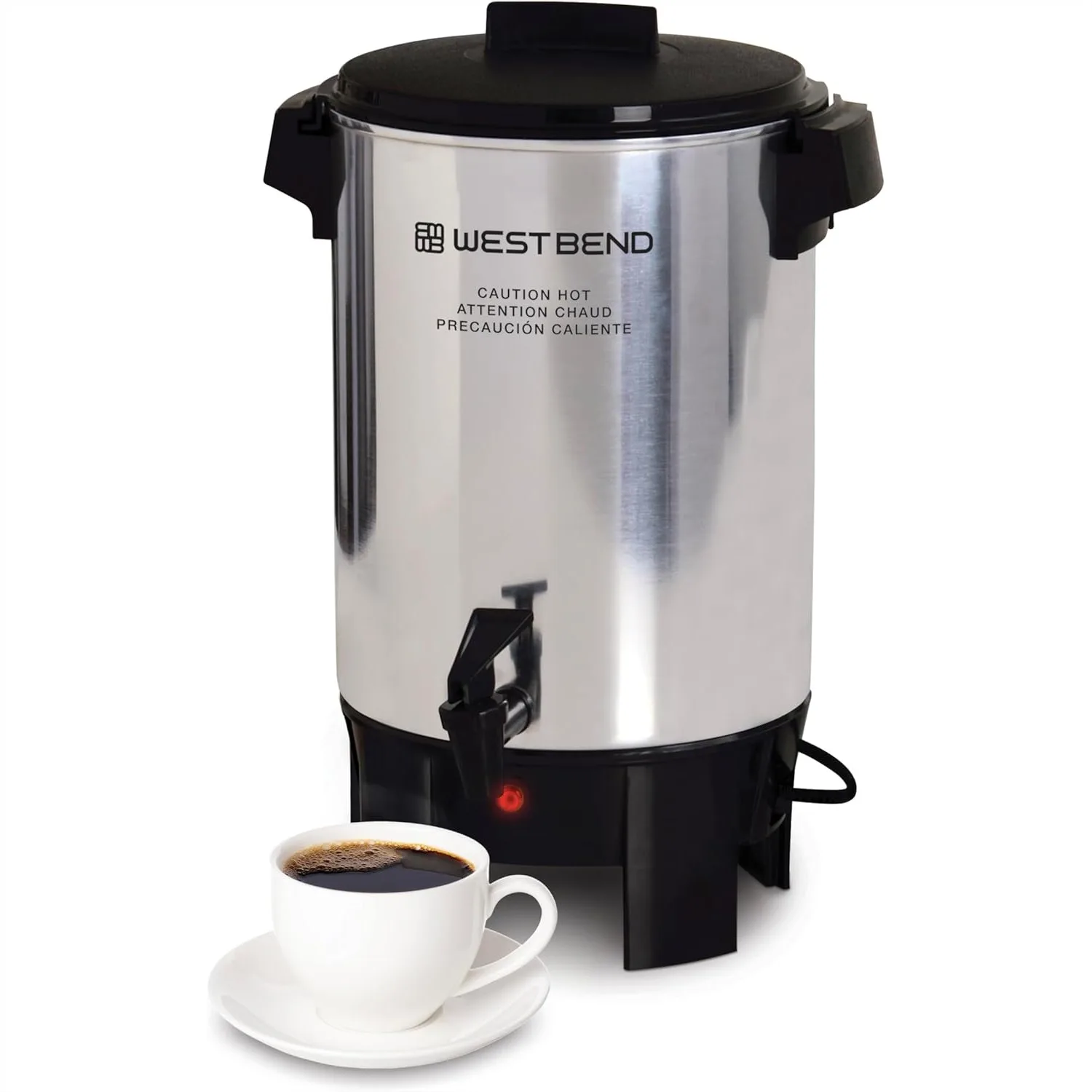 

30-Cup Coffee Urn, Automatic Temperature Control, One Cup Per Minute Brewing, Easy Clean Up with Ready Light
