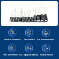120pcs Electrolytic Capacitor 16V 25V 50V Aluminum Electrolytic Capacitor Kit 12 Values 1uF-470uF DIP Electrolyte Capacitors 6