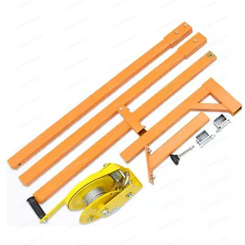 1200 lb Manual Stainless steel, outside installation lifting crane, folding, self-locking manual winch assembly air conditioner