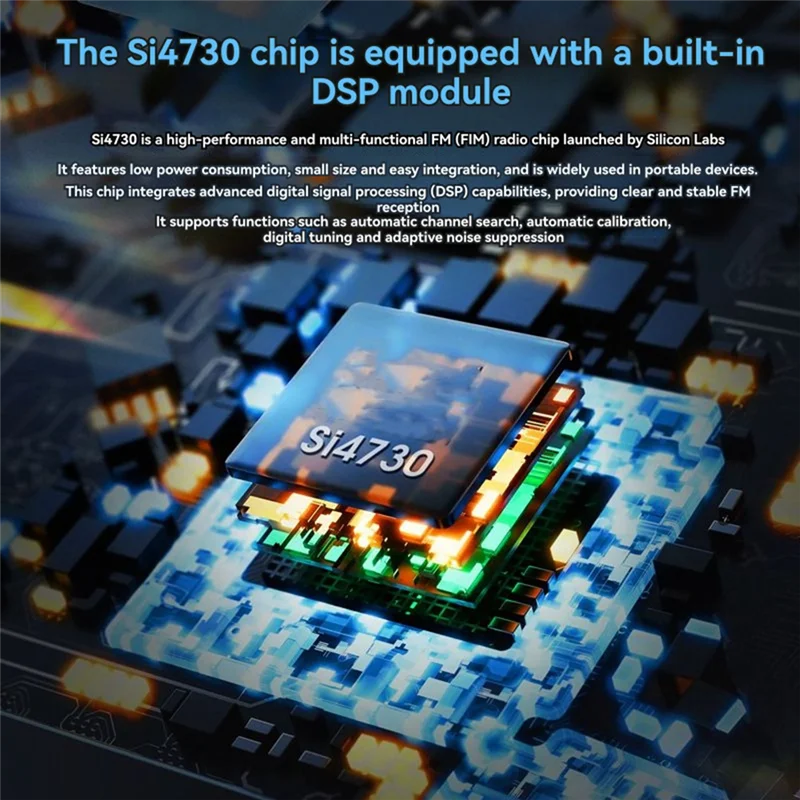 ABSQ-P2-FM Magic 6E2 Preamp Stereo Headphone Amp With Sound Level Indicator FM Radio VFD Clock