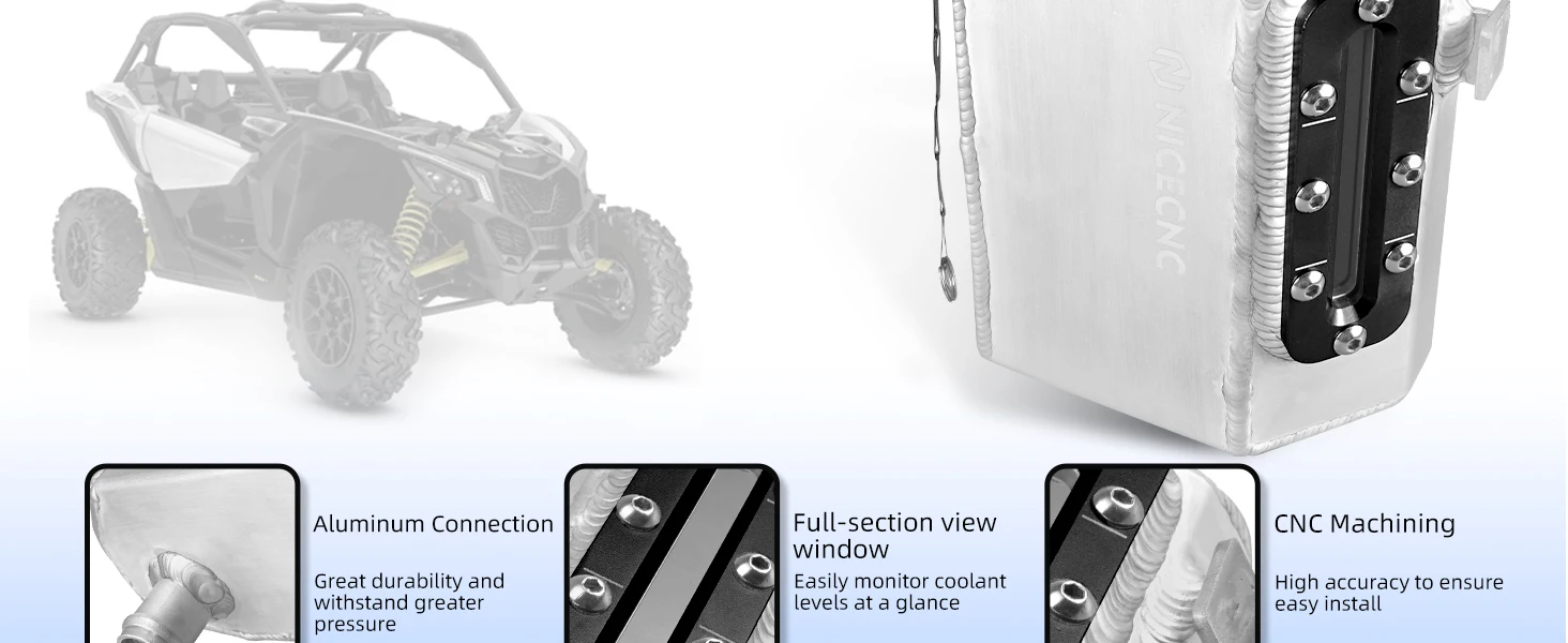 Verbesserter Kühlmittelbehälter für Can-am Maverick X3 2017-2022 R RR Max Sport 1000R Trail 800 Defender Pro UTV Zubehör – Detail 2