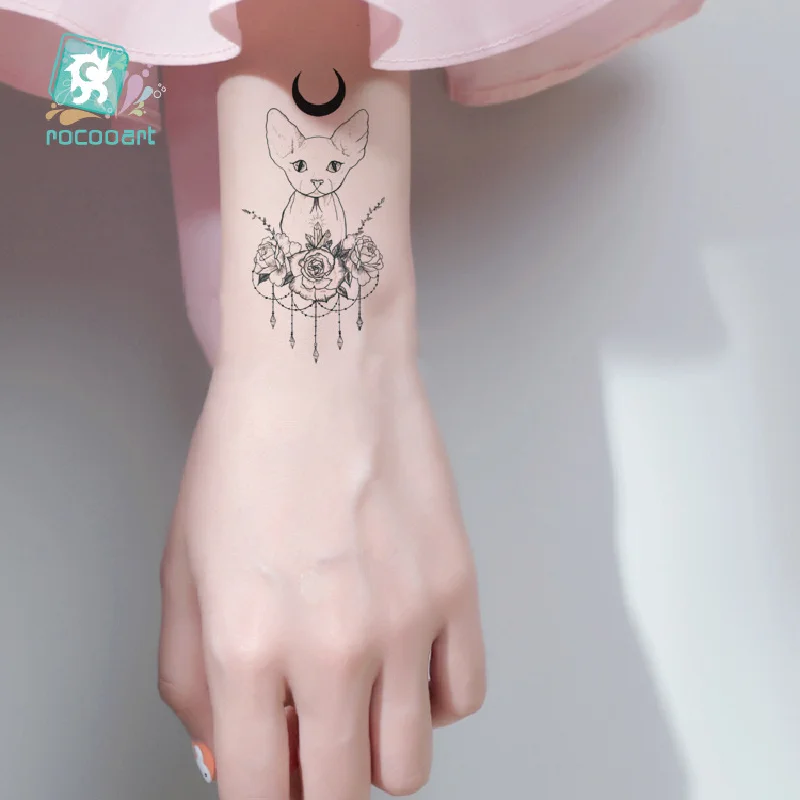 Hot Selling Waterproof Small Fresh Tattoo Cute And Fashionable Flower Collarbone Temporary Tattoos Stickers Size:  60*105mm