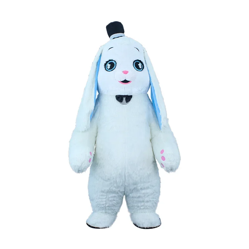 Rabbit Inflatable Costume Large-scale Long-haired Walkable Mascot Costume For Advertising Wedding Easter Event Parties OI8542