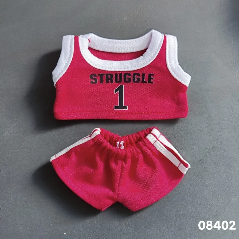 17 cm Kleidung für Labubu Fußball Basketball Größe 10 V1V2 Größe 7 Vinyl Anhänger Puppe Kleidung DIY Sportswear Junge Spielzeug