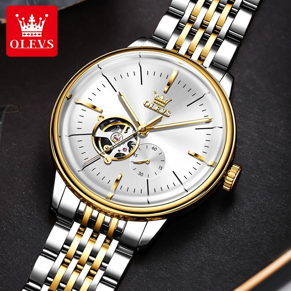 OLEVS 6708 Mens Watch Brand Waterproof Luminous Multifunctional Automatic Mechanical Watch Mens Gifts Watches For Men Original