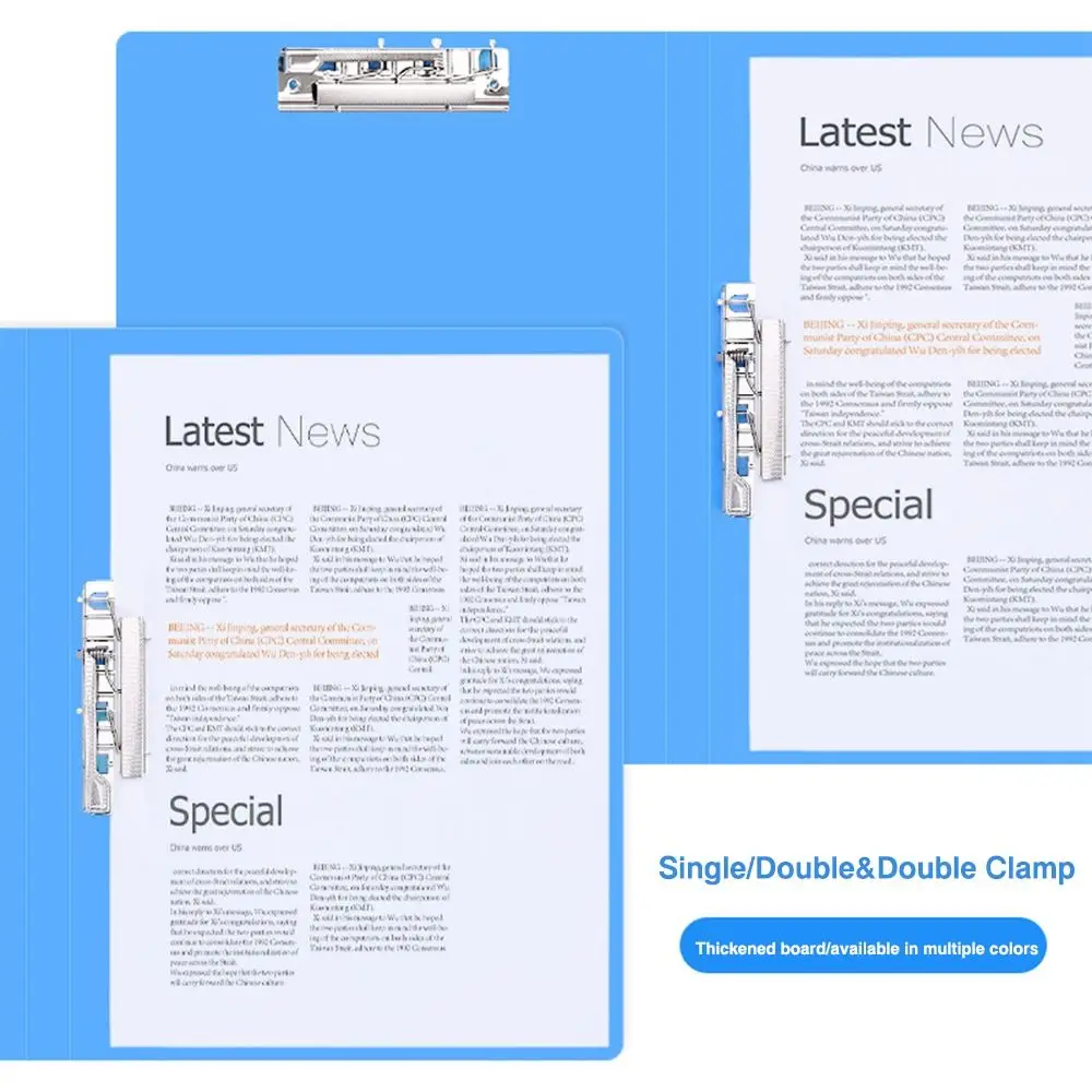 Classeur de documents épaissi en PP et A4, clip simple ou double, classeur d'archives, sac d'école et de bureau, haute qualité