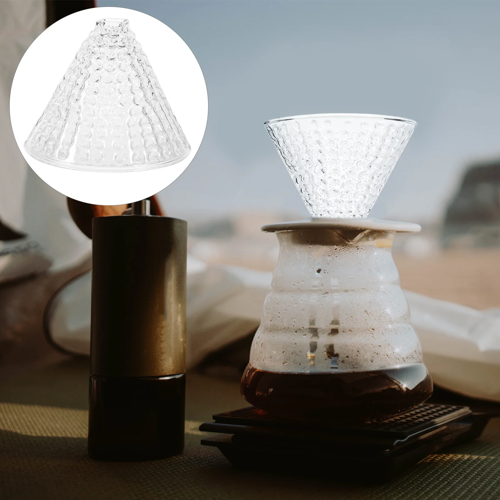 

Safe Long-Lasting Glass Coffee Filter Dripper Fits Various Containers Perfect for Home Restaurants Coffee Dripper