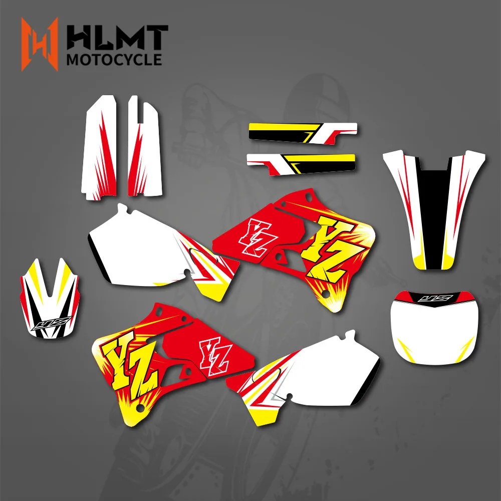 HLMT Motorcycle Graphics Decals Stickers Kits for Yamaha YZ125 YZ250 YZ 125 250 1996-2000 2001 Motorbike Boby Decorative