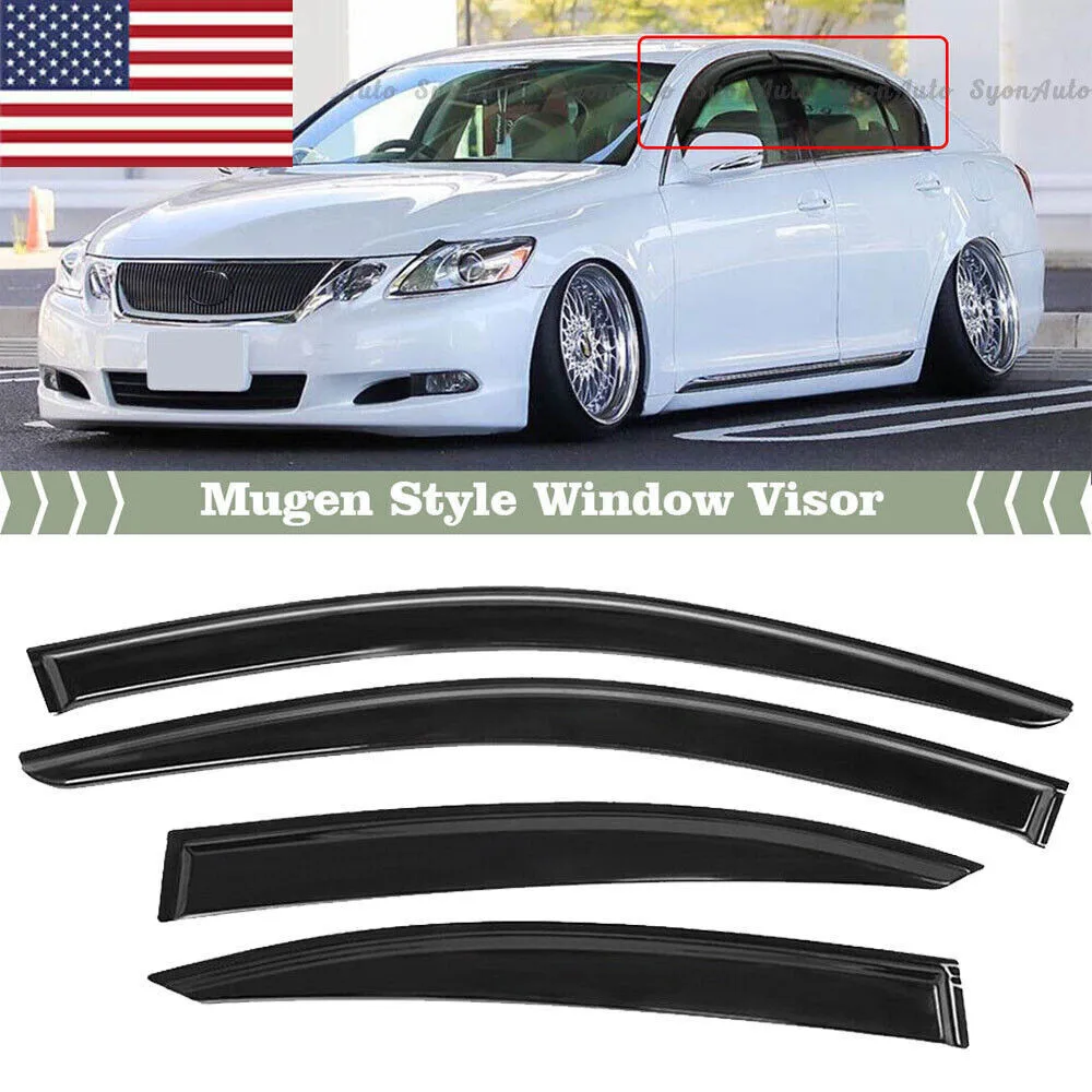 

Fits 2006-2012 Lexus IS250 IS350 Sedan Window Visor Vent Rain Guards