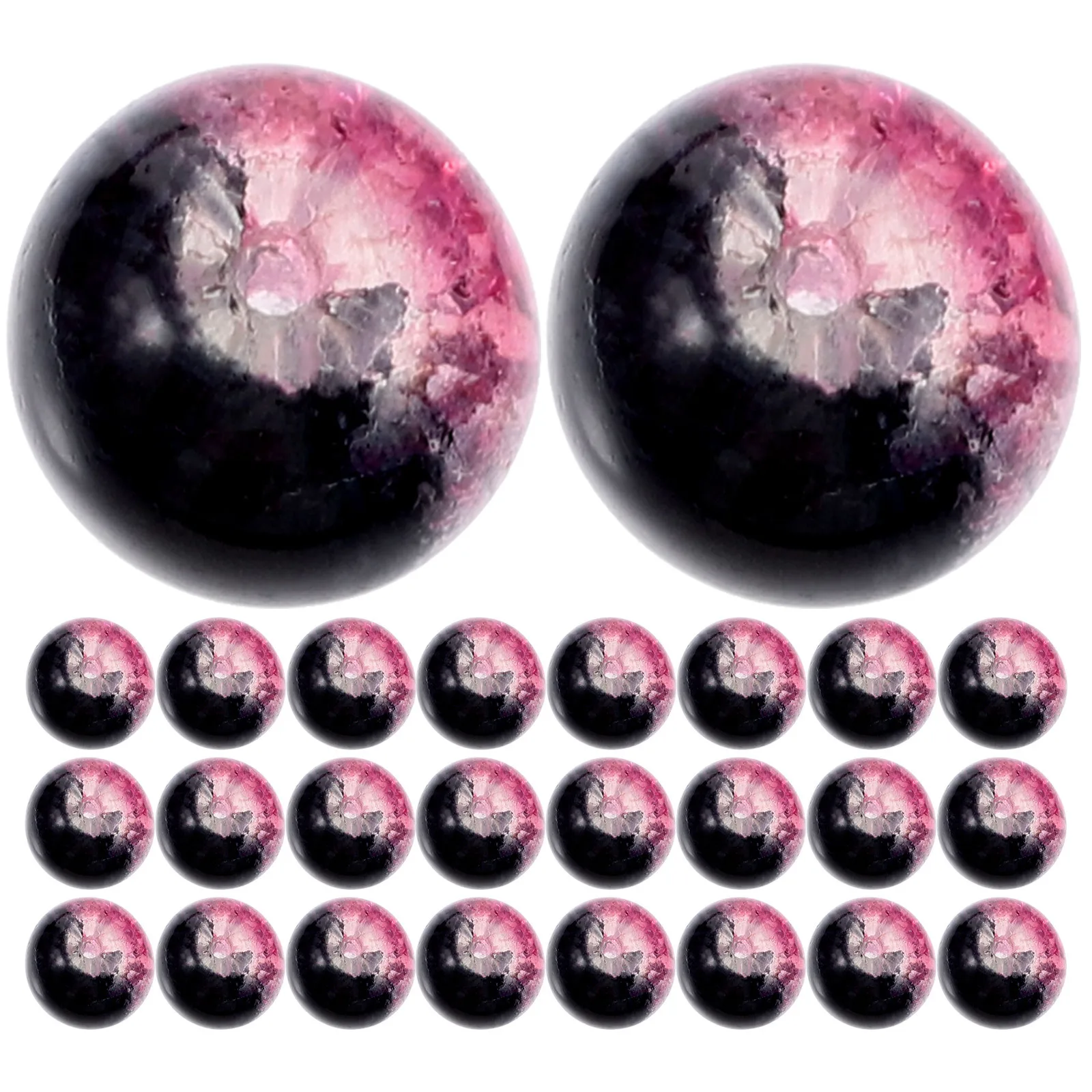 

150pcs Glass Loose For Crafts Diy Jewelry Making Garland Decorative Large Hole Spacer Beads Beads