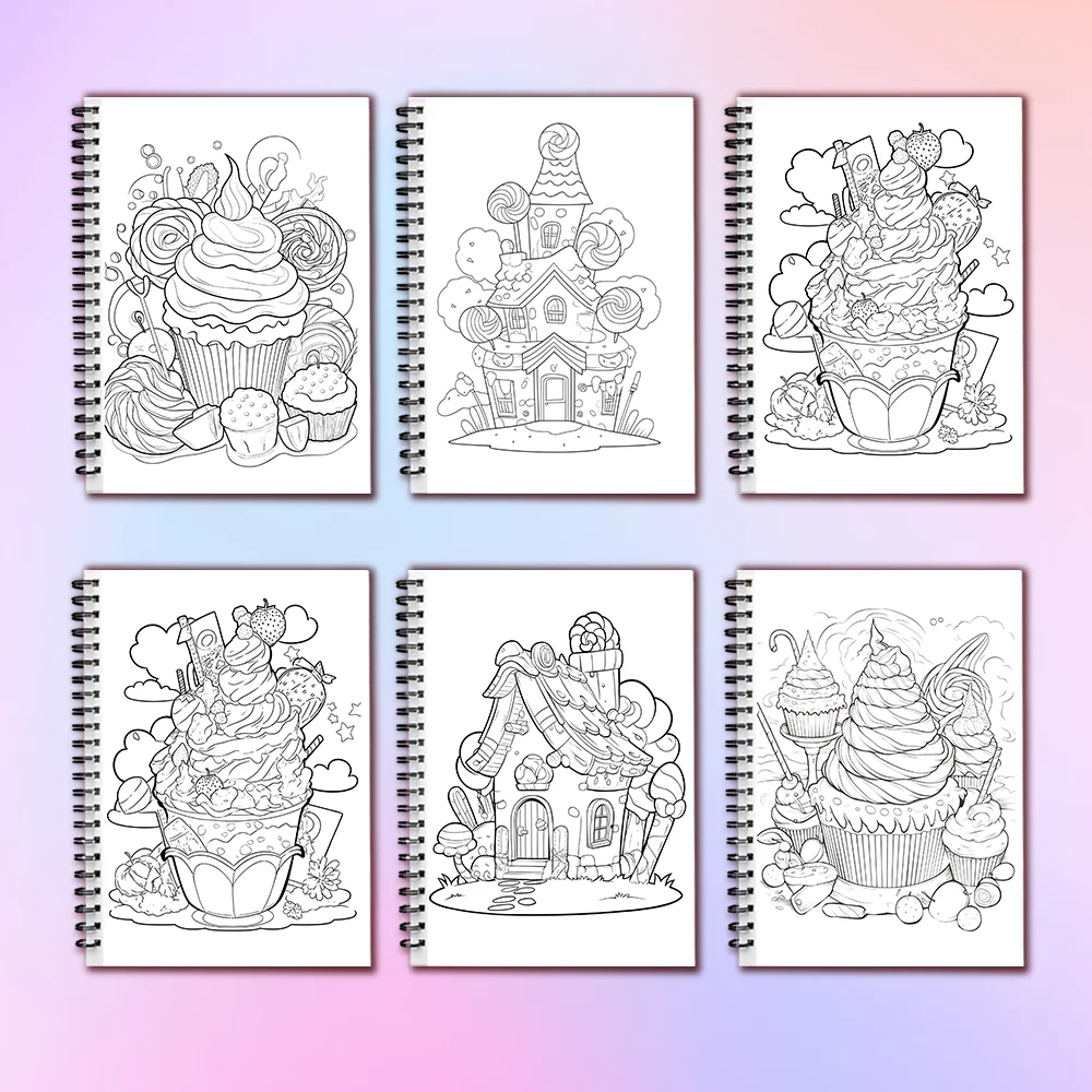 Spiral Coloring book -30 Sheets adult coloring book, 11.2 x 8.3 inches, 100g thick paper, drawing book, homecoming holiday gift