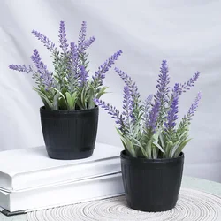 1PC, artificial flower lavender potted plant, home, restaurant, office DIY desktop display rack placement decoration