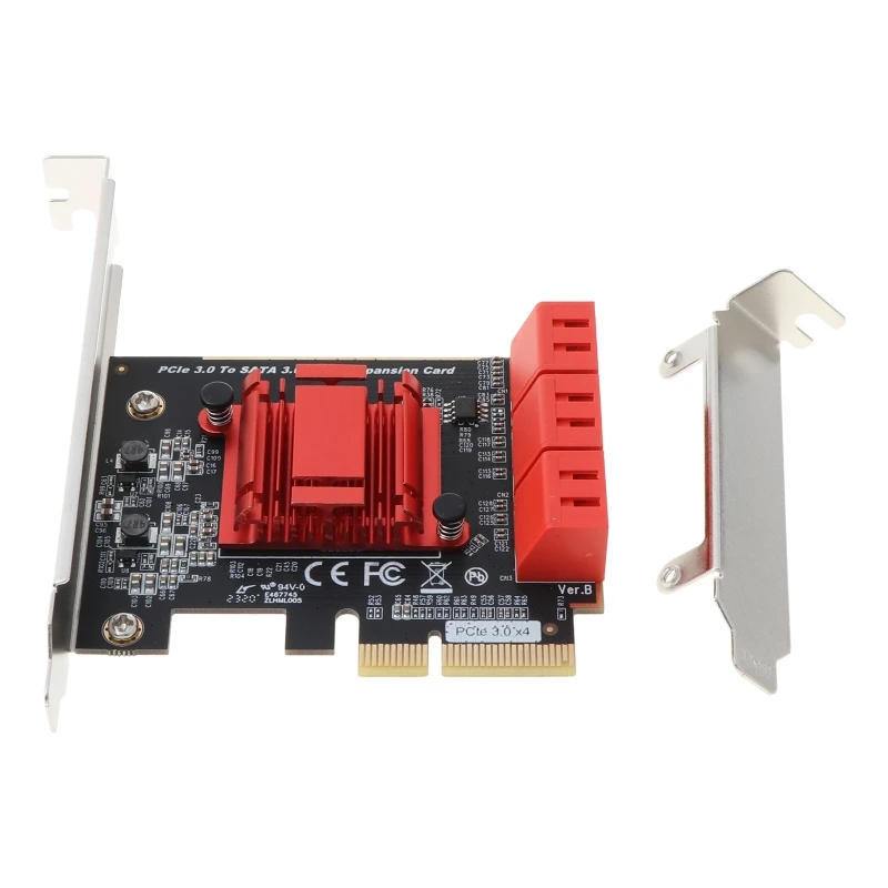 

6 Port 3 PCI for EXPRESS Expansion Card PCI-E Controller PCIe 4X To SATA3 6Gb Adapter Add On Cards For HDD SSD R2LB