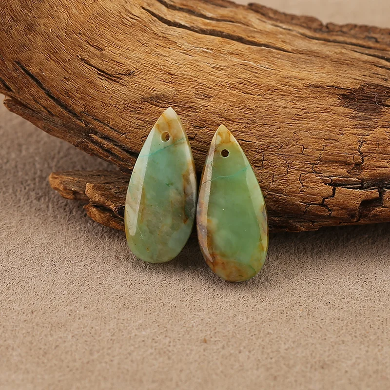 

Натуральные бусины из хризоколлы в форме капли для изготовления украшений, бусины из натуральных камней ручной работы 22*10*4 мм