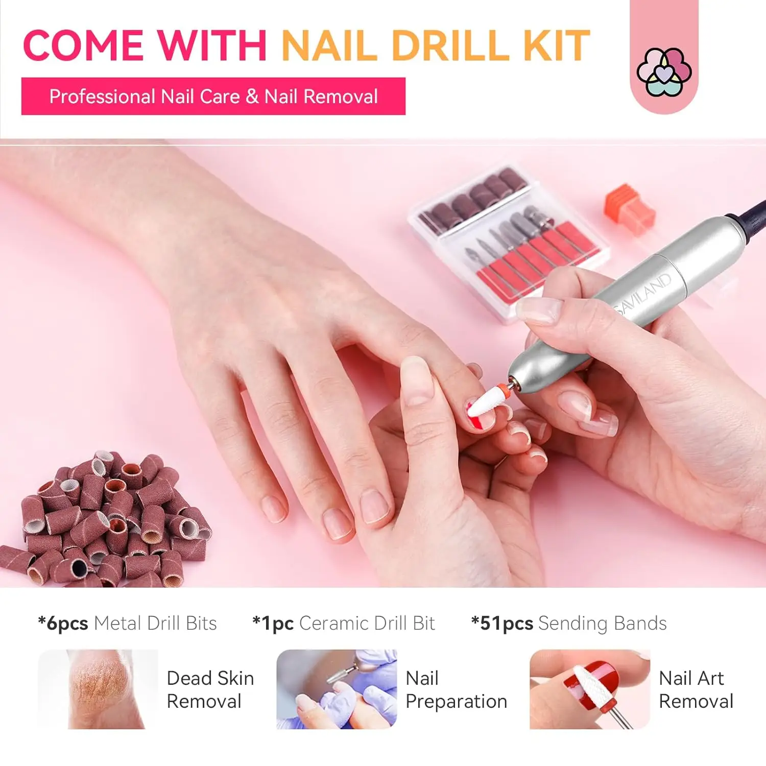 Kit completo de unhas acrílicas com broca: conjunto profissional para iniciantes, luz UV, esmalte em gel e decorações para salão de casa