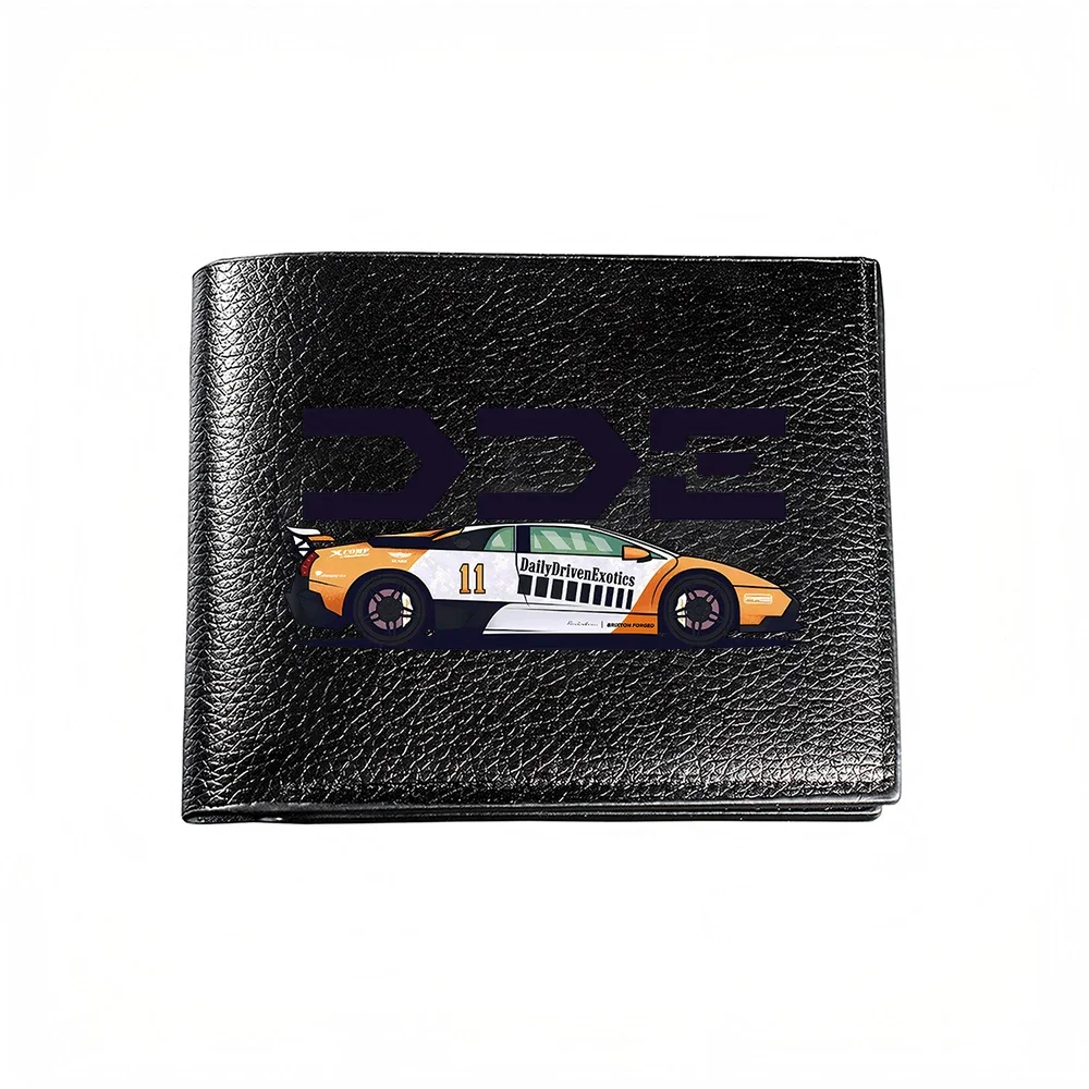 Men's Racing Car Wallet, Bold Graphics Modern Style, Casual Business Use, Dynamic Vehicle Print, Sleek Finish