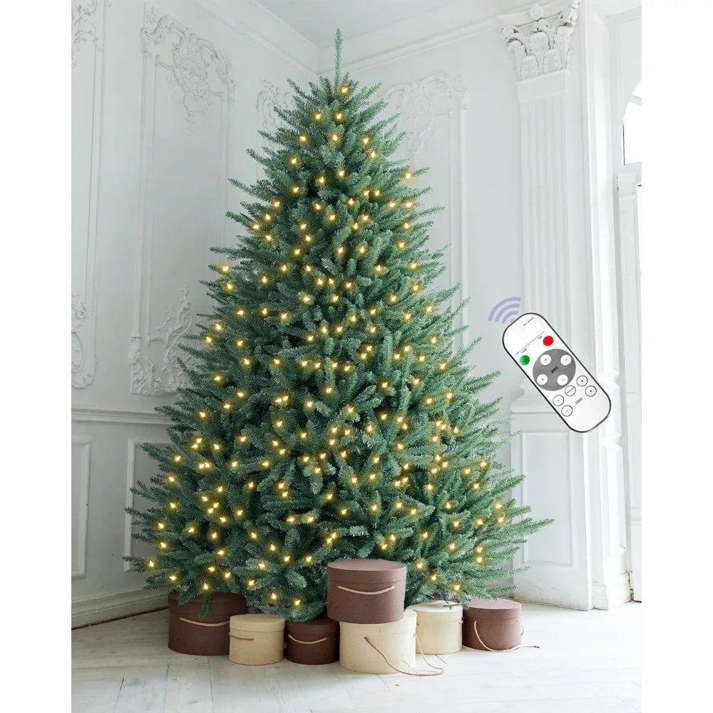 Pre Installed Lights Christmas Tree 10 Feet High-quality Spruce Artificial Remote Control with 1500 Dual Color LED Lights