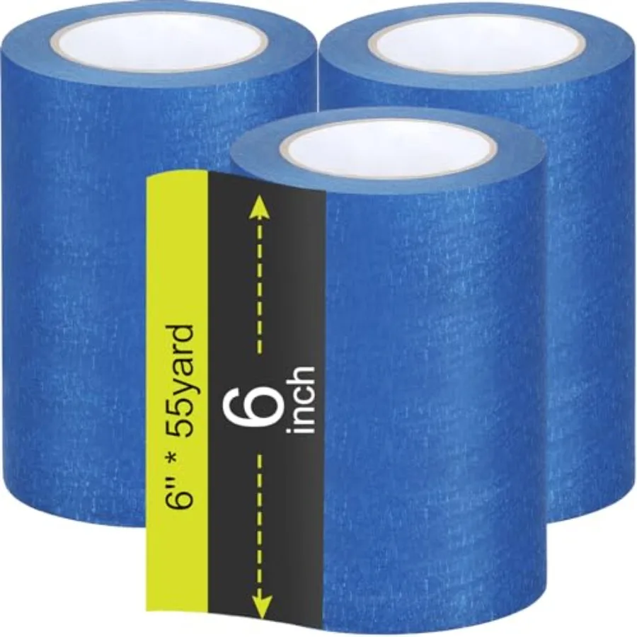

Rolls Blue Painters Tape Bulk Multi Pack Safe Paint Paper Masking Tape for Wall Painting Decoration Supplies Blue