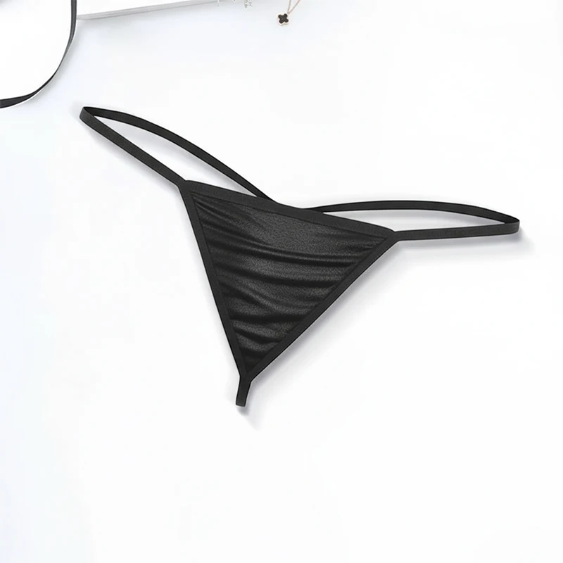 Women's Sexy Open-crotch Bodysuit Mesh Panties No-removal Bow Camisole Hollowed-out Pajamas Thong