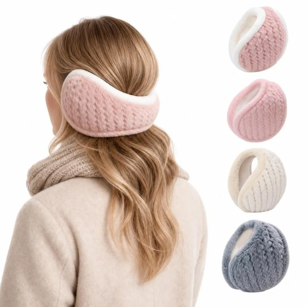Rear Worn Style Rear Hanging Ear Muffs Portable Skin-friendly Fabric Windproof Ear Covers No Pressure Lightweight Soft Earmuffs