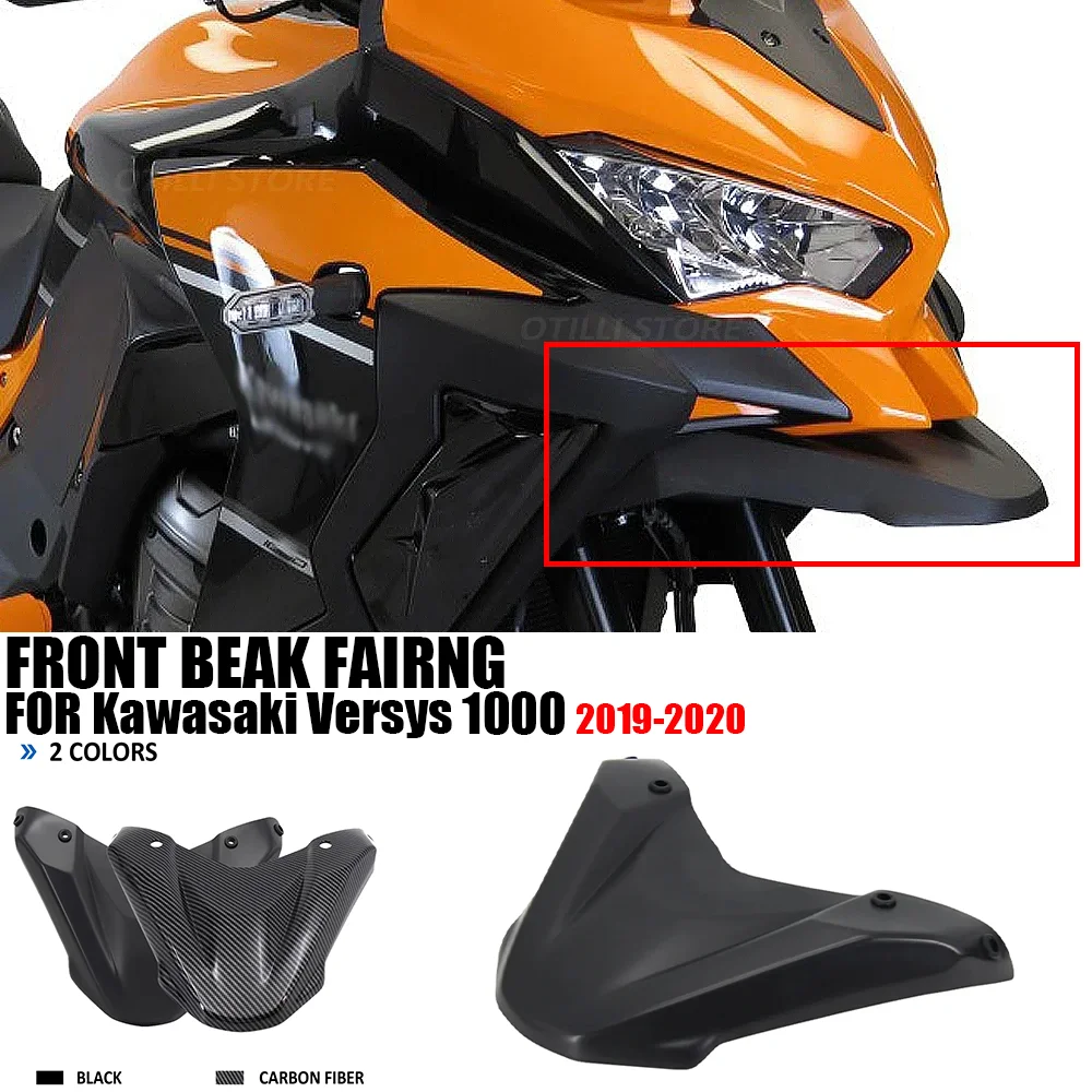 

For Kawasaki Versys 1000 S SE 2021 2020 2019 Accessories Front Beak Fairing Extension Wheel Extender Cover Carbon Fiber