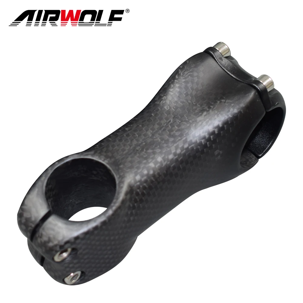 AIRWOLF Carbon Stem 6 Degree Bicycle Handlebar Stem 6 ° Diameter 31.8 Size 80 90 100 110 120 130 mm 3K Matte Glossy MTB Stem