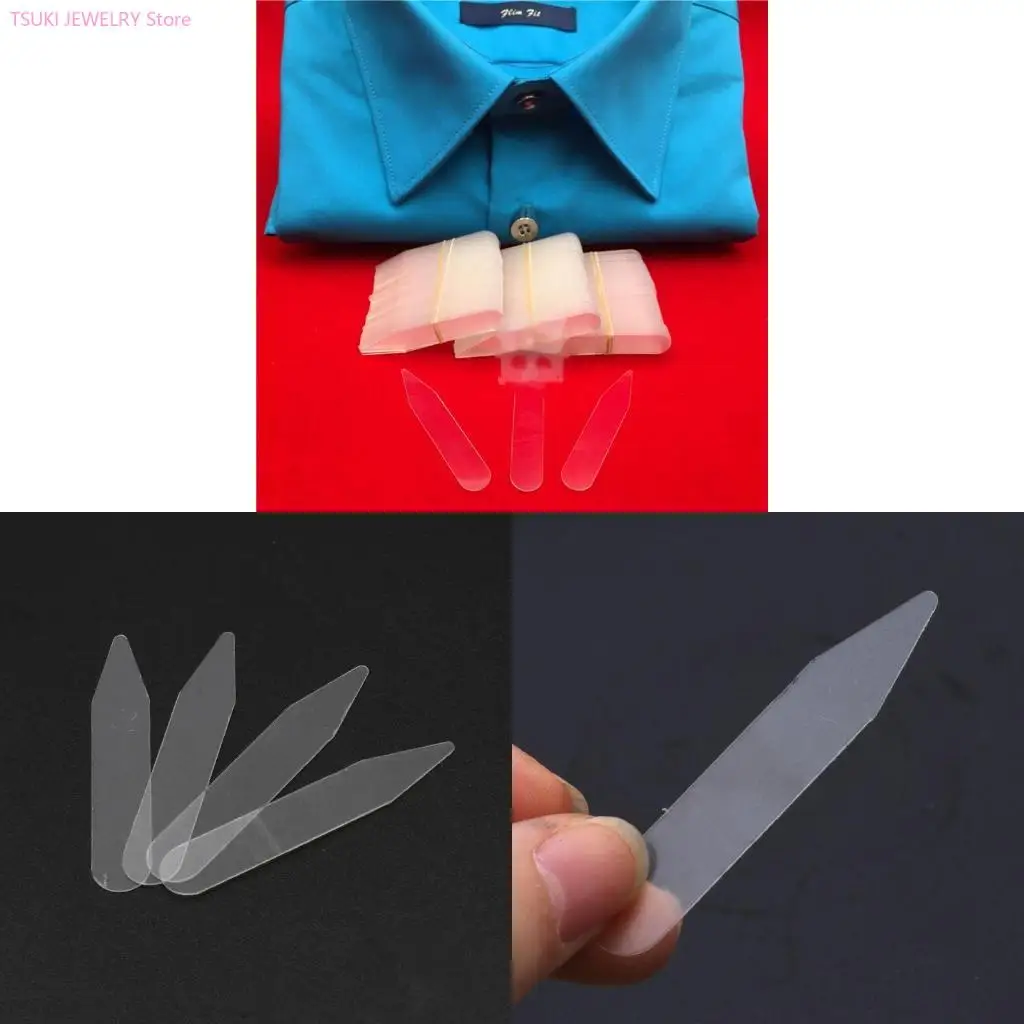 62KE 200Pcs/set Plastic Collar Stiffeners Stays Bones Set For Dress Shirt Men Gifts